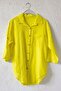 Yellow Shirt Collar 3/4 Sleeve Buttoned Pocket Embroidered Casual Cotton Woven Shirt 75 60 - 2