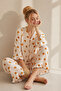 Bürümcük Knitted Short Sleeve Women's Pajama Set - 2