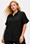 Textured Wrinkled Fabric Women's Shirt and Pants Set Xl-6Xl - 3