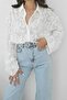 100% Cotton Ecru Embroidered Long Sleeve Shirt M38571 - 3