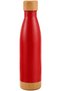 500ml Double Wall Stainless Steel Insulated Vacuum Water Bottle with Bamboo Lid & Bamboo Base – Leak-Proof Thermal Flask for Hot & Cold Drinks, Reusable Sports Bottle for Travel, Office, Gym