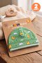 Baby Boy 2-Piece Cotton Beanie Safari and Striped Patterned Flexible and Comfortable (584501) - 2