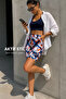Shorts Leggings Women's Lycra, High Waist Gathering Effect Special Printed Seamless Stretchy - 5
