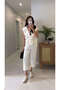 Siteros Ecru Linen Vest and Trousers Set - 6