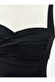 Alita City Lcw Dream Black Plain Women's Swimsuit with a Difference - 3