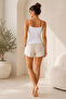 Women's 3-Piece Basic Undershirts with Lace Detail & String Straps - 95% Cotton, Flexible for Daily Use - 5