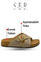 Troklu Women's Slippers - Comfortable and Flexible Sole Women's Slippers with Buckle Troklu Beige - 3