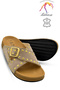 Troklu Women's Slippers - Comfortable and Flexible Sole Women's Slippers with Buckle Troklu Beige - 6