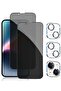 [2+2 Pack] iPhone 14 Plus Privacy Screen Protector with Camera Lens Protector