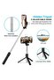 Selfie Stick with LED Fill Light, Phone Tripod Stand with Detachable Bluetooth Wireless Remote - 4