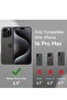 Soft Liquid Silicone Gel Case for iPhone 16 Pro Max - Full Body Shockproof Protection with Matte Finish & Soft Microfiber Lining (Stone) - 2