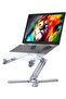Adjustable Aluminum Laptop Stand with 360° Rotating Base – Ergonomic Height & Angle Adjustable Riser for Desk, Silver
