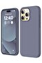 Compatible with iPhone 15 Pro Max Case, Liquid Silicone, Full Body Shockproof, 6.7 inch, Lavender Gray