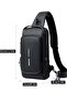 Waterproof Anti-Theft Sling Bag for Men with USB Charging Port - Crossbody Shoulder Backpack - 2