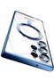 Clear Magnetic Case for Samsung Galaxy S25 Ultra 6.8" - Slim Transparent Blue Design