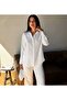 Women's Jacquard Patterned Shirt Collar Comfortable Fit Long Sleeve Shirt - 2