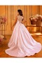 Girls' Evening Dress, Satin Fabric, with Shimmering Effect, Stone Embellished - 2