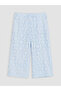 Lcw Kids Blue Elastic Waist Girls Brode Capri - 2