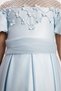 Girl's Evening Dress Lattice Beading Satin Long Princess Dress and Hairclip Set - Birthday, Party, Wedding, Graduation (3, 4, 5, 6, 7 Years) 35182Pr - 4