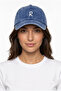 R Lettered Cobalt Blue Embroidered Washable Vintage Unisex Hat - 2