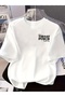 Unisex Throat Punch Printed Oversize Crew Neck T-Shirt - 3