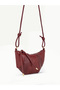 Women's Croissant Model Shoulder and Crossbody Bag with Rope Pendant Detail - 4