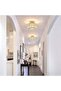 Crystal Ceiling Light Fixture, Modern Gold Semi Flush Mount Chandelier Lighting for Kitchen, Bedroom - 7