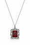 Gothic Spider Embossed Frame Necklace Unisex Vintage Red Detailed 60 cm Chain - 3