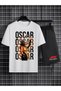 Oscar Piastri Printed 100% Cotton Crewneck Children's T-Shirt-Shorts F1 Two-Piece Set