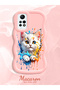 Redmi Note 12 Pro 4g Compatible Case Camera Protector Pink Silicone Couple Phone Case Cat Pattern - 2