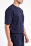 Men's Crew Neck Cotton Side Pocket Slit Comfort Shorts Set