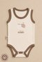 Unisex 100% Organic Cotton Love Printed 3-6-9-12 Months 3-Piece Sleeveless Undershirt Baby Bodysuit - 2