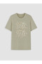 Two Mt Shop Quality Lcw Grace Green Patterned Standard & Regular Short Sleeve Women's T-Shirt - 5