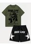 Unisex Oversize Shorts Set Short Sleeve T-Shirt Comfortable Fit Summer Casual Sports