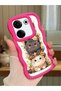 Tecno Camon 20 Pro 4g Compatible Case Camera Protector Red Silicone Couple Phone Case Cat Pattern