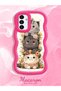 Samsung Galaxy A04S Compatible Case Camera Protector Red Silicone Couple Phone Case Cat Pattern - 2