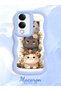 Vivo Y04 Compatible Case Camera Protector Blue Silicone Couple Phone Case Cat Pattern - 2