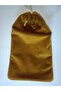 Oil Green Color Velvet Pouch 2 Compartments Drawstring 18X32Cm Multi-Purpose Organizer