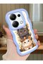 Redmi Note 13 Pro 4g Compatible Case Camera Protector Blue Silicone Couple Phone Case Cat Pattern