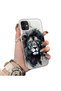 iPhone 11 Compatible Silicone Edge Hard Back Case Couple Phone Case with Lion Pattern