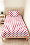Polka Dot Red Youth Room Single Pique Set-Modern White 160X220 cm Quilted Bedspread - 5