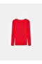 32122 Boat Neck Cashmere Blend Ultra Light Modal Blouse-Red - 7