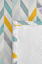 Geometric Yellow Young Room Single Pique Set - Modern Mint Gray 160X220 cm Quilted Bedspread - 7