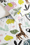 Safari Animal Kids' Room Single Pique Set-Pastel Tropical 160X220 cm Quilted Bedspread - 3