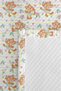 Pastel Cat Girl Pique Set - Floral Powder Turquoise Baby Room Bedspread - 160X220 cm - 7