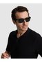 Black Slim Fit 100% Cotton Apaş Collar Knitwear T-Shirt 50320580-Vr046 - 2
