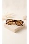 Zania Women's Sunglasses Uv 400 Protection Leopard Nude Glass New Season Vintage with Case and Cloth Gift - 4