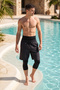 Men's Tights Sports Shorts Swimwear Shorts Rks-013 Black - 3
