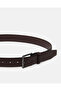 Men Brown Belt With Gunmetal Buckle - 2