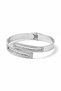 Bracelet Women's Stainless Steel Tarnish Resistant Baguette Zircon Stone Spiral Hard Form - 2